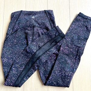 💜SOLD💜Lululemon purple mesh full length Leggings size 2
